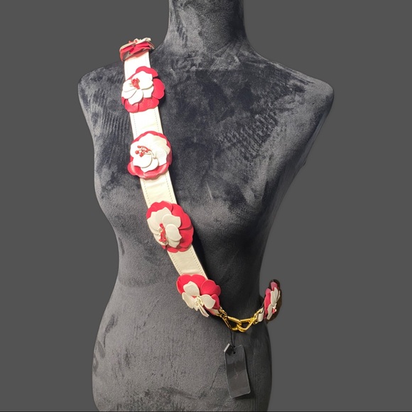 Prada white and pink Flower Shoulder Strap